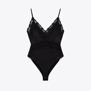 Zara Black Lace Bodysuit (S)